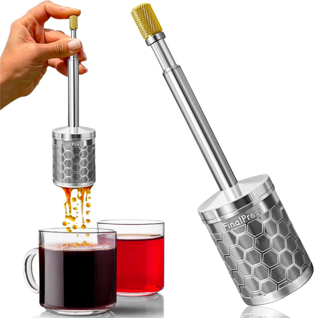 Original Coffee & Tea Maker – Portable Stainless Steel Micro French Press – Patented 3-In-1 Technology for Hot, Iced & Cold Brew – Perfect for Home, Camping & Travel (UPGRADED V2)