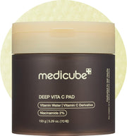 Deep Vita C Facial Pads, Vitamin C Toner Pads for Uneven Skin Tone, 500,000PPM of Vitamin Water & 3 Types of Vitamin, Hydrating & Resurfacing (70 Sheets)