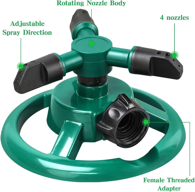 Sprinklers for Yard, Water Sprinkler for Lawn, 360 Degree Rotating Lawn Sprinkler for Yard Large Area, Yard Sprinklers for Kids, Pets Playing