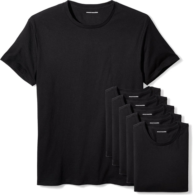 Men'S Crew Neck T-Shirts, Pack of 6, Versatile Basics,