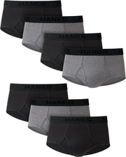 Men'S Tagless Briefs, Soft Moisture Wicking Underwear, Tagless, 7-Pack