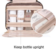 Large Toiletry Bag Travel Bag with Hanging Hook, Water-Resistant Makeup Cosmetic Bag Travel Organizer for Accessories, Shampoo, Full Sized Container, Toiletries