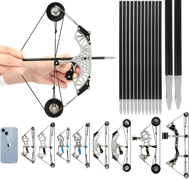 6"/7.4"/7.9"/8.6"/8.8"/9.5"/11"/16" Archery Compound Bow and Arrow Set Training Bow RH/LH for Outdoor Sports Hunting Shooting Cool Stuff Archery Entertainment Fun Gift