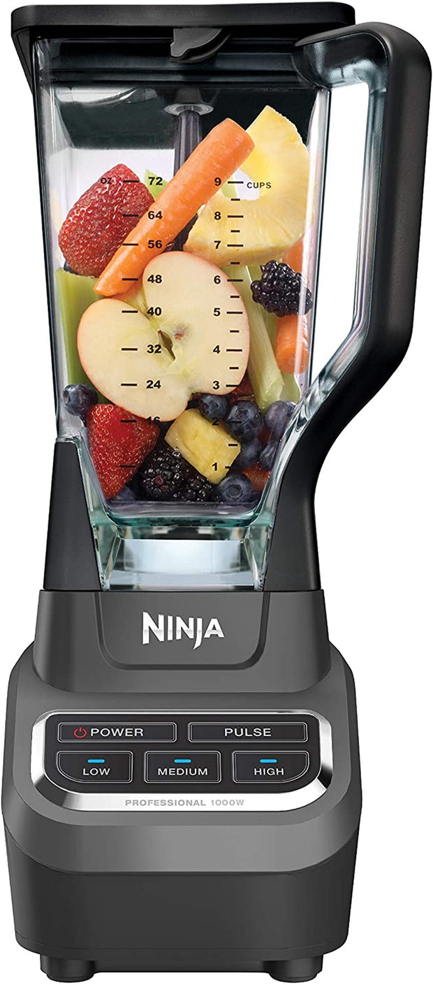 BL610 Professional 72 Oz Countertop Blender with 1000-Watt Base and Total Crushing Technology For-Smoothies, Ice and Frozen Fruit, Black