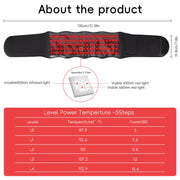Red Light Massage Belt ,Protective Breathable Belt, Warm , Wearable Device, Tight Waist, Gift for Women Men