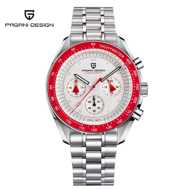 2024 New V5 PD1701 Men'S Watches Luxury Quartz Watch Men Sport Speed Chronograph AR Sapphire Glass 100M Waterproof
