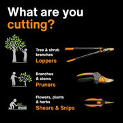Bypass Pruning Shears, 5/8-Inch Cut Capacity Garden Clippers, Gardening Scissors with Sharp, Rust Resistant Steel Blade