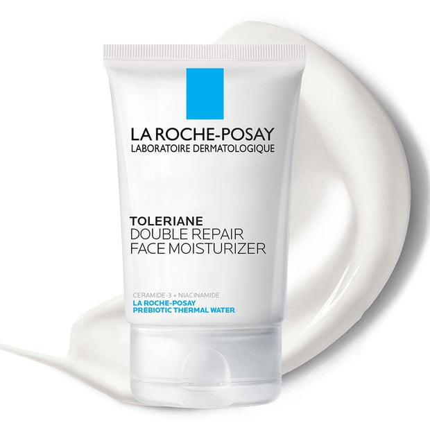 Toleriane Double Repair Face Moisturizer, Daily Moisturizer Face Cream with Ceramide and Niacinamide for All Skin Types, Oil Free, Fragrance Free