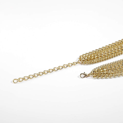 Chunky Gold Necklaces for Women,Multilayer Punk 80S Hip Hop Necklace,Layered Cuban Link Chain Statement Necklace 90S Freaknik Outfit Accessories for Women