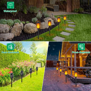 Solar Lights Outdoor, Solar Torch Light with Flickering Flame for Garden Decor, Solar Garden Lights, Waterproof Outdoor Lighting, Flame Torches for outside Patio Pathway Yard Decorations