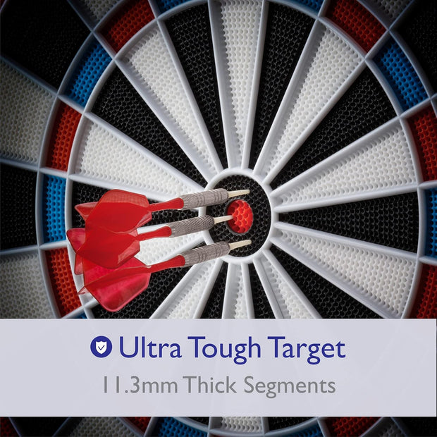 by GLD Products 777 Electronic Dartboard Sport Size over 40 Games Auto-Scoring LCD Cricket Display Impact-Tough Target for Lasting Durability and Ultra-Thin Spider for Fewer Bounce Outs with Soft Tip Darts, Black, One Size