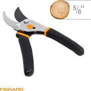 Bypass Pruning Shears, 5/8-Inch Cut Capacity Garden Clippers, Gardening Scissors with Sharp, Rust Resistant Steel Blade