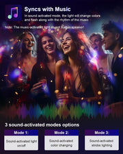 Sound Activated Party Lights with Remote DJ Lighting, Disco Ball Strobe Stage Light for Home Room Dance Parties Birthday Karaoke Stocking Stuffers New Years Eve Halloween Christmas Decorations