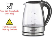 Brentwood KT-1900BK Tempered Glass Electric Kettle, 1.7 Liter Consumer Electronics Electronics