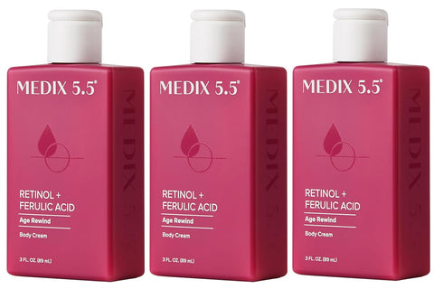 Retinol Body Lotion Firming Moisturizer | Crepey Skin Care Treatment | Retinol Body Cream | Retinol Cream Targets Look of Crepe Skin, Wrinkles, & Sagging Skin, 3 Fl Oz Travel Size, 3-Pack
