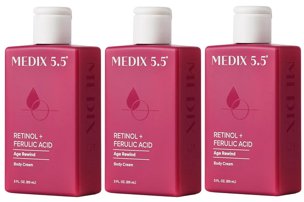 Retinol Body Lotion Firming Moisturizer | Crepey Skin Care Treatment | Retinol Body Cream | Retinol Cream Targets Look of Crepe Skin, Wrinkles, & Sagging Skin, 3 Fl Oz Travel Size, 3-Pack