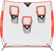 Football Throwing Net - 8 X 8 Ft or 6 X 6 Ft Nets - Choose Black or Red