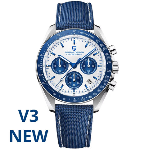 2024 New V5 PD1701 Men'S Watches Luxury Quartz Watch Men Sport Speed Chronograph AR Sapphire Glass 100M Waterproof