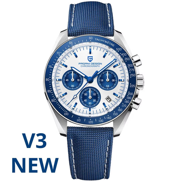 2024 New V5 PD1701 Men'S Watches Luxury Quartz Watch Men Sport Speed Chronograph AR Sapphire Glass 100M Waterproof