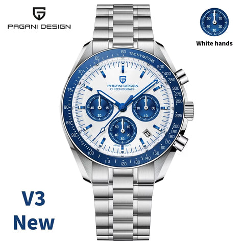2024 New V5 PD1701 Men'S Watches Luxury Quartz Watch Men Sport Speed Chronograph AR Sapphire Glass 100M Waterproof
