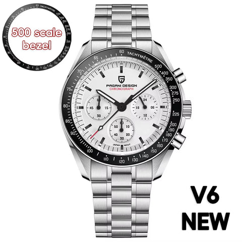 2024 New V5 PD1701 Men'S Watches Luxury Quartz Watch Men Sport Speed Chronograph AR Sapphire Glass 100M Waterproof