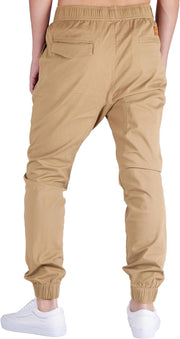 Mens Slim Fit Joggers Elastic Waist Cotton Casual Pants with Pockets Tapered Joggers XS-3XL Hiking Lounging