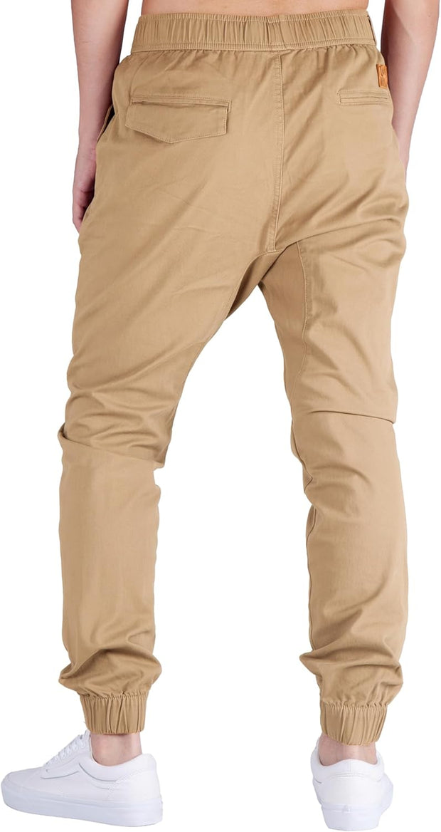 Mens Slim Fit Joggers Elastic Waist Cotton Casual Pants with Pockets Tapered Joggers XS-3XL Hiking Lounging