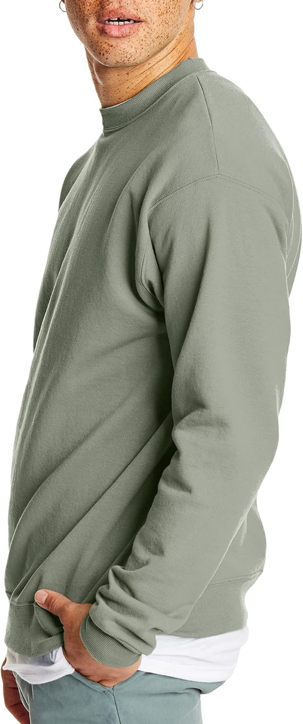 Men'S Ecosmart Fleece, Pullover Crewneck Sweatshirt, 1 or 2 Pack