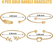 Simple Bar Jewelry Set Vertical Bar Necklace Earrings Adjustable Cuff Bracelet for Women
