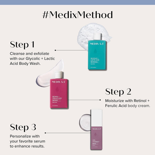 Retinol Body Lotion Firming Moisturizer | Crepey Skin Care Treatment | Retinol Body Cream | Retinol Cream Targets Look of Crepe Skin, Wrinkles, & Sagging Skin, 3 Fl Oz Travel Size, 3-Pack