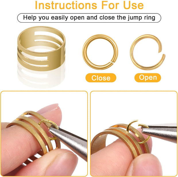 Jump Rings for Jewelry Making Supplies and Necklace Repair with Jump Ring Pliers and Open Jump Ring(1200Pcs Silver and Gold)