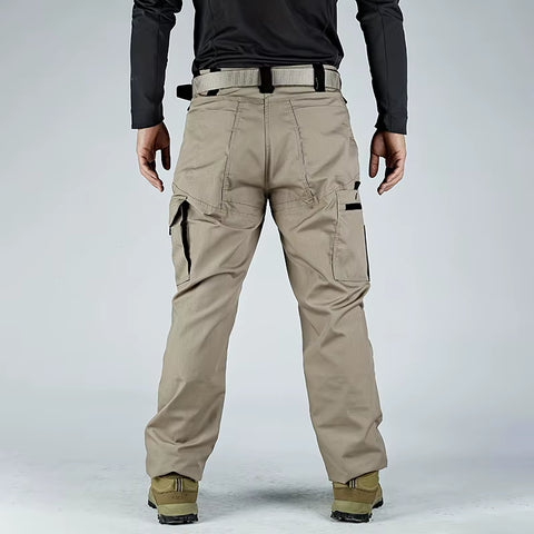 Wear Resistant Work Pant Man Multi-Pocket Straight Cargo Trousers Outdoor Jogging Tactical Pants Spring Autumn Casual Trousers