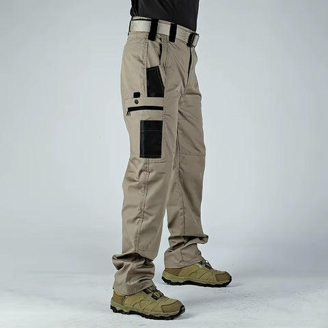 Wear Resistant Work Pant Man Multi-Pocket Straight Cargo Trousers Outdoor Jogging Tactical Pants Spring Autumn Casual Trousers