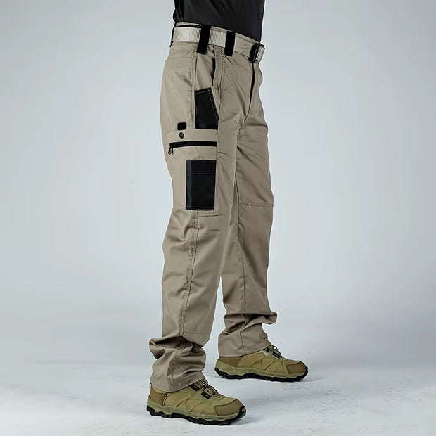 Wear Resistant Work Pant Man Multi-Pocket Straight Cargo Trousers Outdoor Jogging Tactical Pants Spring Autumn Casual Trousers