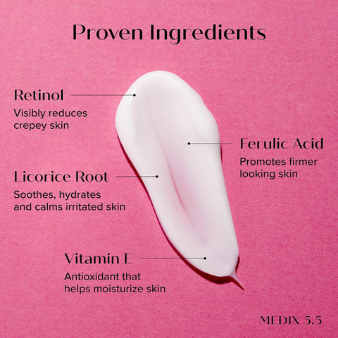 Retinol Body Lotion Firming Moisturizer | Crepey Skin Care Treatment | Retinol Body Cream | Retinol Cream Targets Look of Crepe Skin, Wrinkles, & Sagging Skin, 3 Fl Oz Travel Size, 3-Pack