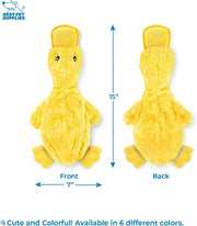 Crinkle Dog Toy for Small, Medium, and Large Breeds, Cute No Stuffing Duck with Soft Squeaker, Fun for Indoor Puppies and Senior Pups, Plush No Mess Chew and Play - Yellow