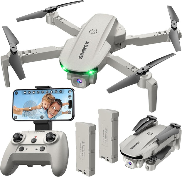 Drone with Camera 1080P for Kids and Adults, RC Quadcopter with Altitude Hold, Mini Drone with One Key Start, Waypoint Fly, Headless Mode, 3D Flip, 3 Speeds, Remote Control Drone for Beginners