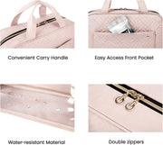 Large Toiletry Bag Travel Bag with Hanging Hook, Water-Resistant Makeup Cosmetic Bag Travel Organizer for Accessories, Shampoo, Full Sized Container, Toiletries