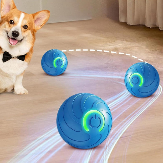 Smart Jumping Ball Toy for Dogs, Duraspin Dog Bouncing Ball, Interactive Bouncing Toys for Small Medium Dogs （2Pack-Orange & Bule）