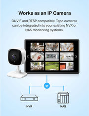 Tapo 1080P Indoor Security Camera for Baby Monitor, Dog Camera W/Motion Detection, 2-Way Audio Siren, Night Vision, Cloud & SD Card Storage, Works W/Alexa & Google Home (Tapo C100)
