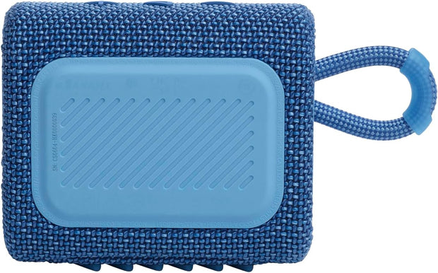 Go 3 Eco - Portable Mini Bluetooth Speaker, Big Audio and Punchy Bass, IP67 Waterproof and Dustproof, 5 Hours of Playtime, Made in Part with Recycled Materials (Eco Blue)