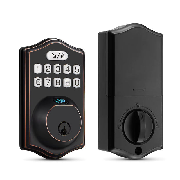 Fingerprint Door Lock Smart Keypad Deadbolt Keyless Entry Door Lock Electronic Keypad Lock Easy to Install Ideal for Entry