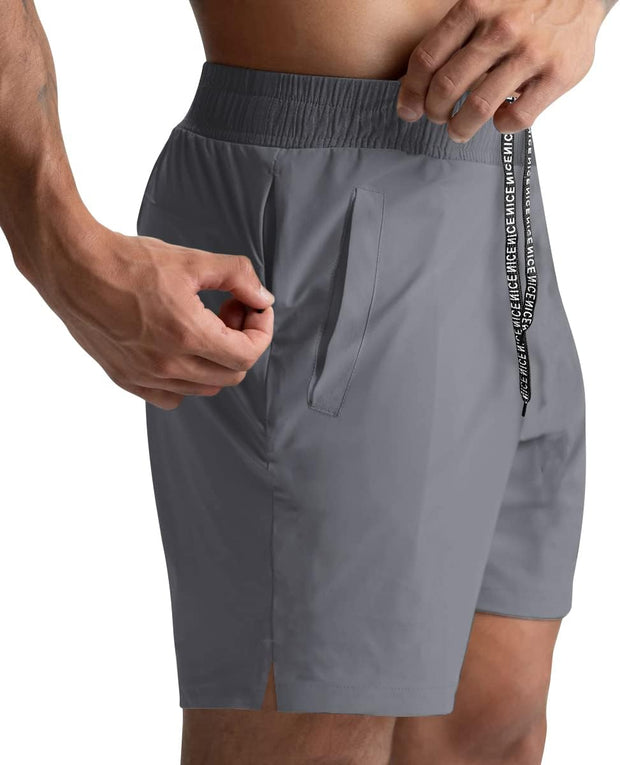 2 Pack Mens Athletic Shorts 5 Inch Quick Dry Gym Workout Shorts Men Lightweight Sports Running Shorts with Pockets