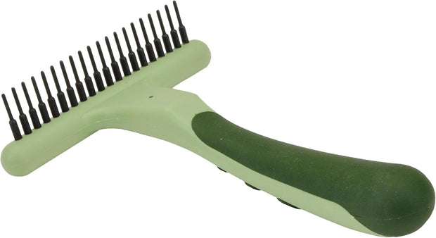 Pet Safari Single Row Undercoat Rake - Gentle Dematting and Deshedding Tool for Dogs, Pet Grooming Comb