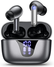 Wireless Earbuds, 2025 Bluetooth Headphones, 50Hrs Stereo Deep Bass Ear Buds with Power Display Charging Case, Buit in Mic, IPX5 Waterproof Headset for Iphone Andriod Phones