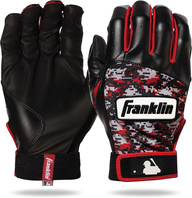 MLB Youth Batting Gloves - Digitek Camo Baseball + Softball - Premium Leather - Many Sizes + Colors - Youth