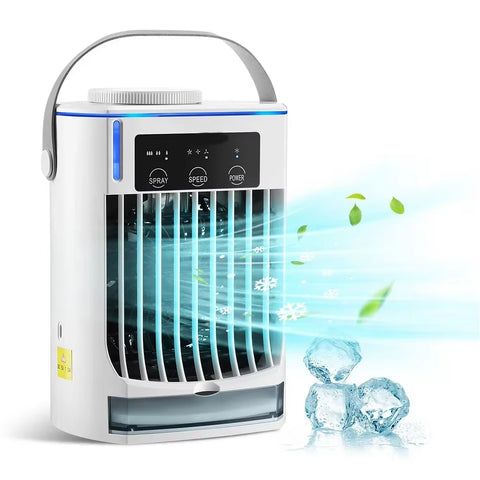Misting Fan Portable Air Cooler Humidifier with 500Ml Water Tank Quite Mist Water Spray Fan for Home Room Camping Car Office