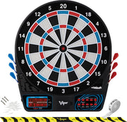 by GLD Products 777 Electronic Dartboard Sport Size over 40 Games Auto-Scoring LCD Cricket Display Impact-Tough Target for Lasting Durability and Ultra-Thin Spider for Fewer Bounce Outs with Soft Tip Darts, Black, One Size