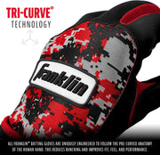 MLB Youth Batting Gloves - Digitek Camo Baseball + Softball - Premium Leather - Many Sizes + Colors - Youth