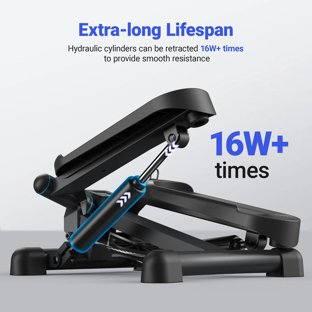 Mini Stepper for Exercise Twist Stair Stepper 330LBS Capacity Stepper Exercise Equipment with Resistance Band for Fitness